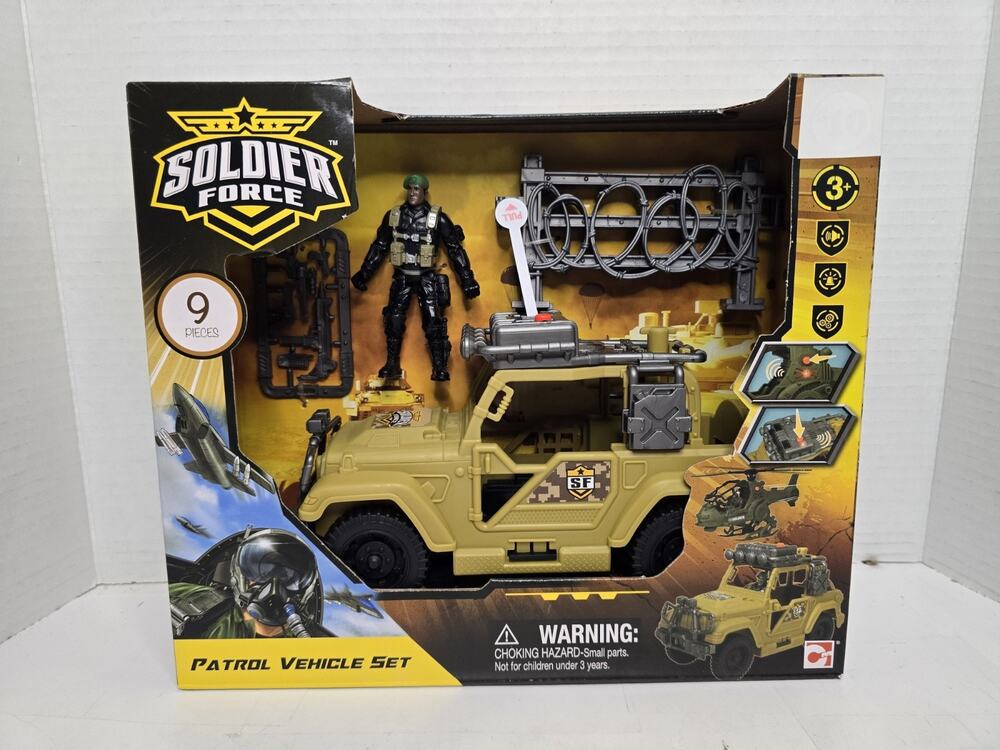 New Soldier Force Patrol Vehicle Set Jeep army humvee Chap Mei ACTION FIGURES